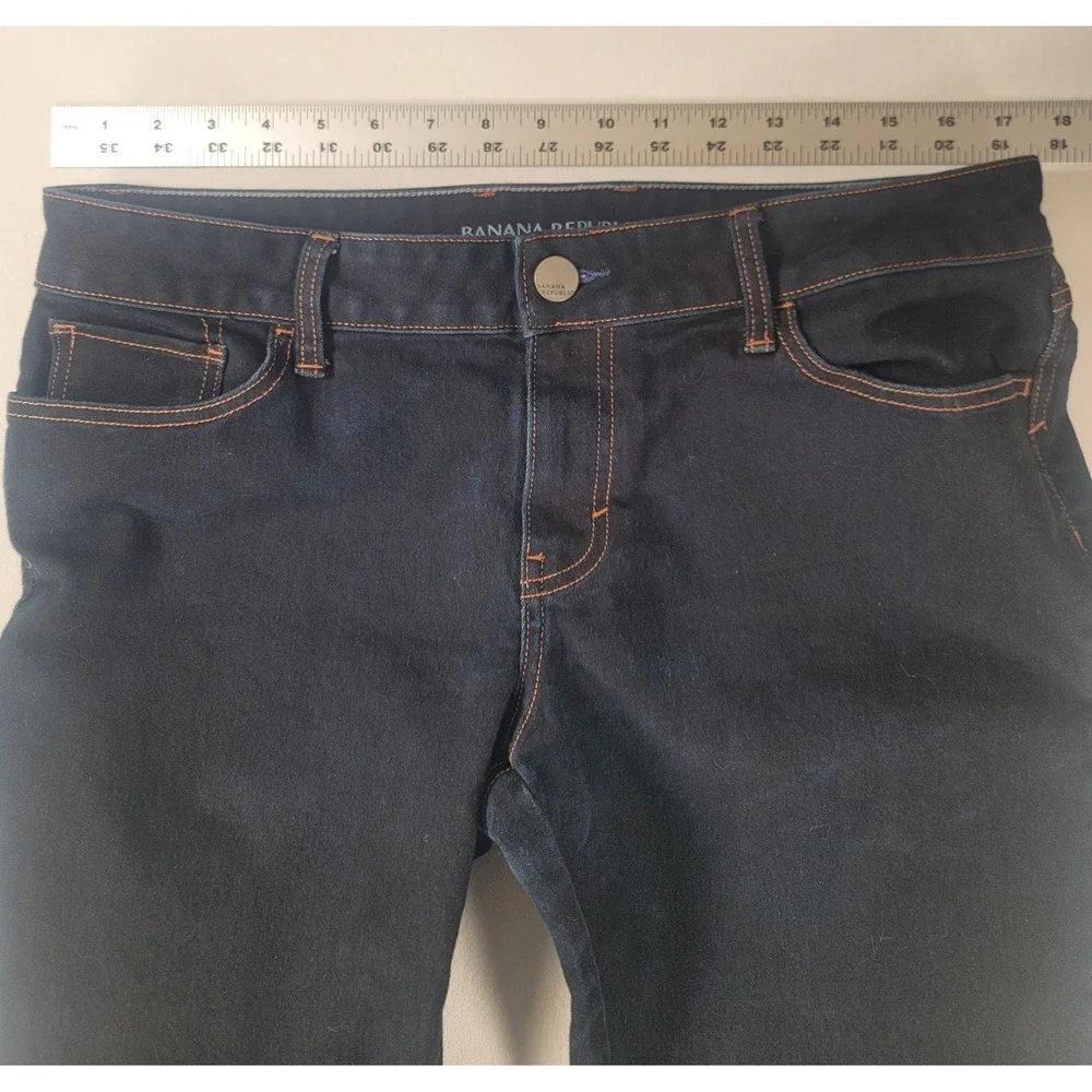 Banana Republic Bootcut Jeans Womens‎ 31L Dark Wash Long Stretch Denim